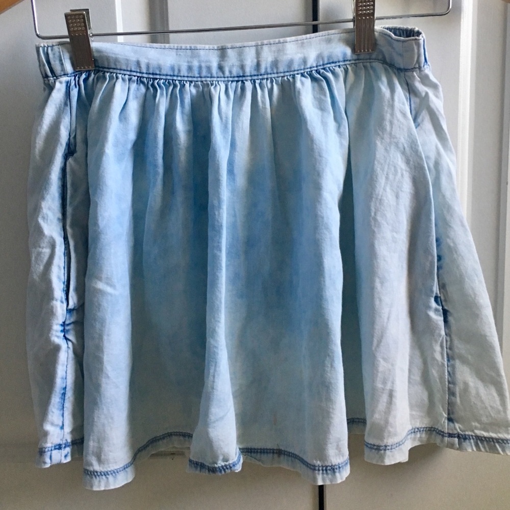 American Eagle Denim Wash Circle Skirt